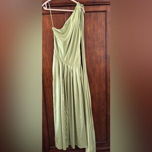 BHLDN One Shoulder Scarf Neck Asymmetrical Dress
